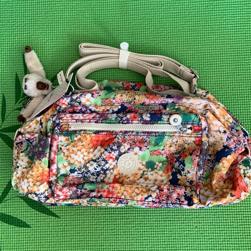 Kipling floral print crossbody bag.